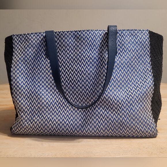 MARC BY MARC JACOBS BLUE ISLE DE SEA TINA WOVEN TOTE PURSE DESIGNER BAG - Picture 4 of 16